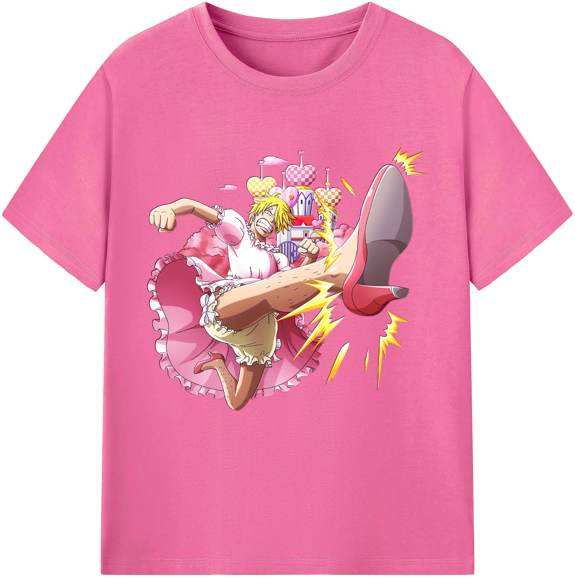（画像用） ワンピース サンジ ONE PIECE Sanji レディースカジュアルプリントTシャツ（綿100％）